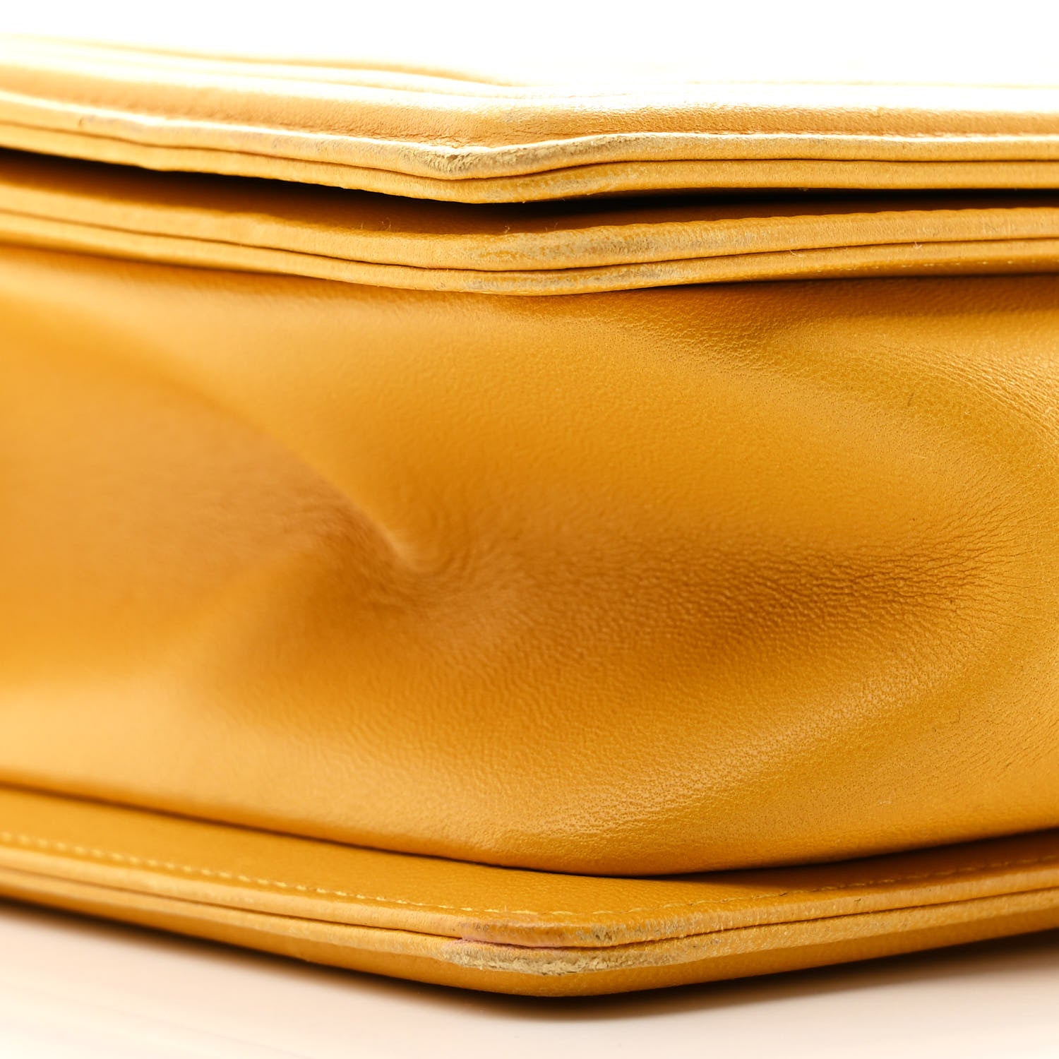 Chanel Lambskin Quilted New Medium Boy Flap Yellow 9 of 10