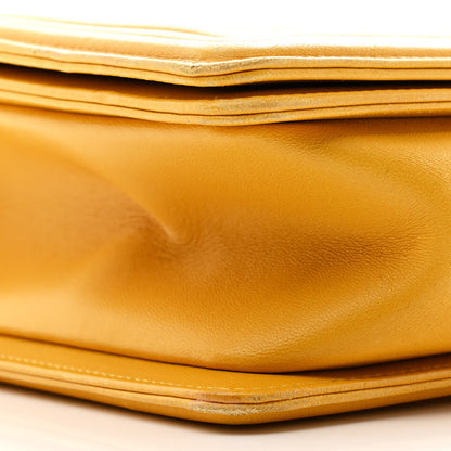 Chanel Lambskin Quilted New Medium Boy Flap Yellow 9 of 10
