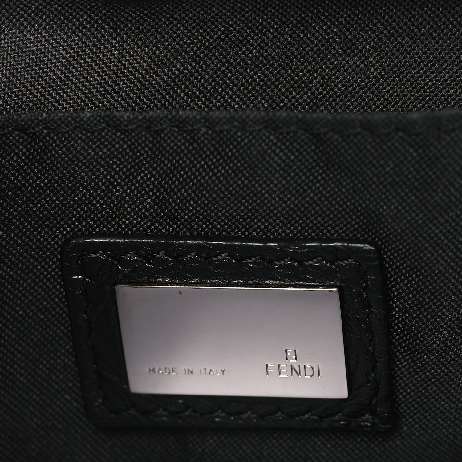 Fendi Crinkled Lambskin Zip Tote Black 6 of 12