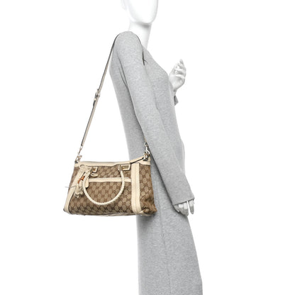Gucci Monogram GG Canvas Small Bella Top Handle Bag Off White 2 of 10