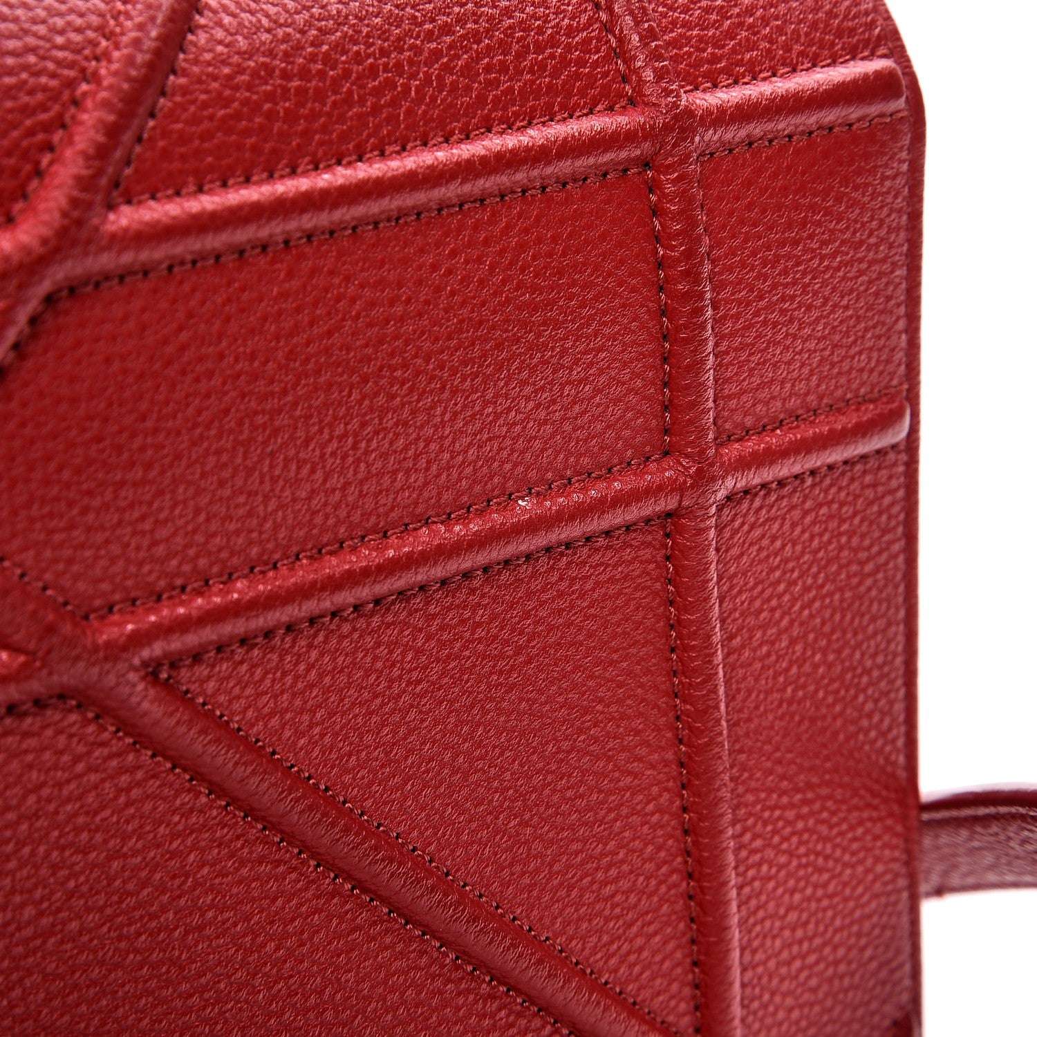 Christian Dior Grained Calfskin Medium Diorama Flap Bag Red 7 of 9