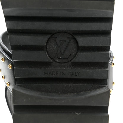 Louis Vuitton Calfskin Monogram Laureate Platform Sandals 37 Black 9 of 11