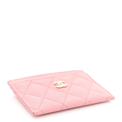 Chanel Caviar Quilted Card Holder Pink 4 of 13