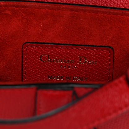 Christian Dior Grained Calfskin Mini Saddle Bag Red 6 of 11