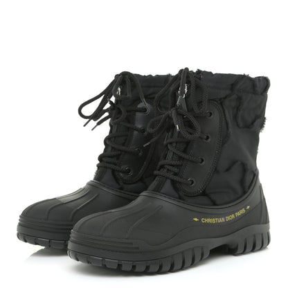 Christian Dior Rubber Nylon D-Venture Boots 37.5 Black 3 of 12