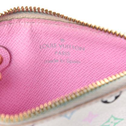 Louis Vuitton Monogram Multicolor Key Pouch White Litchi 7 of 8