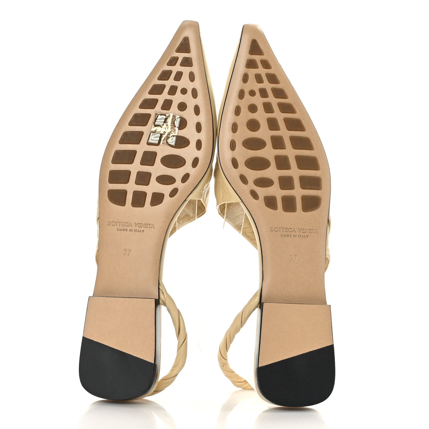 Bottega Veneta Shiny Light Nappa BV Point Ballet Flats 37 Butter 5 of 7
