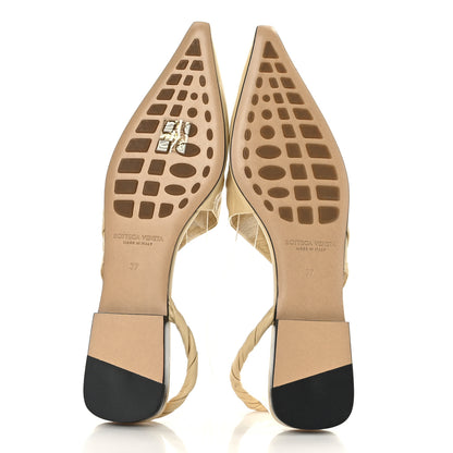 Bottega Veneta Shiny Light Nappa BV Point Ballet Flats 37 Butter 5 of 7