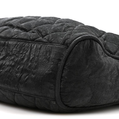 Chanel Crinkled Coated Canvas Le Marais Hobo Black 9 of 9