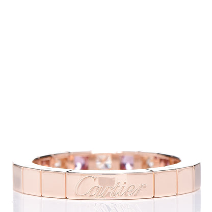 Cartier 18K Pink Gold Diamond Pink Sapphire Lanieres Ring 51 5.75 4 of 6