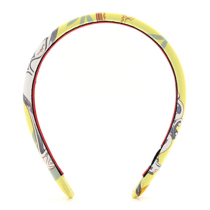 Hermes Silk Twill Etriers Remix Elsa Headband Jaune 1 of 3