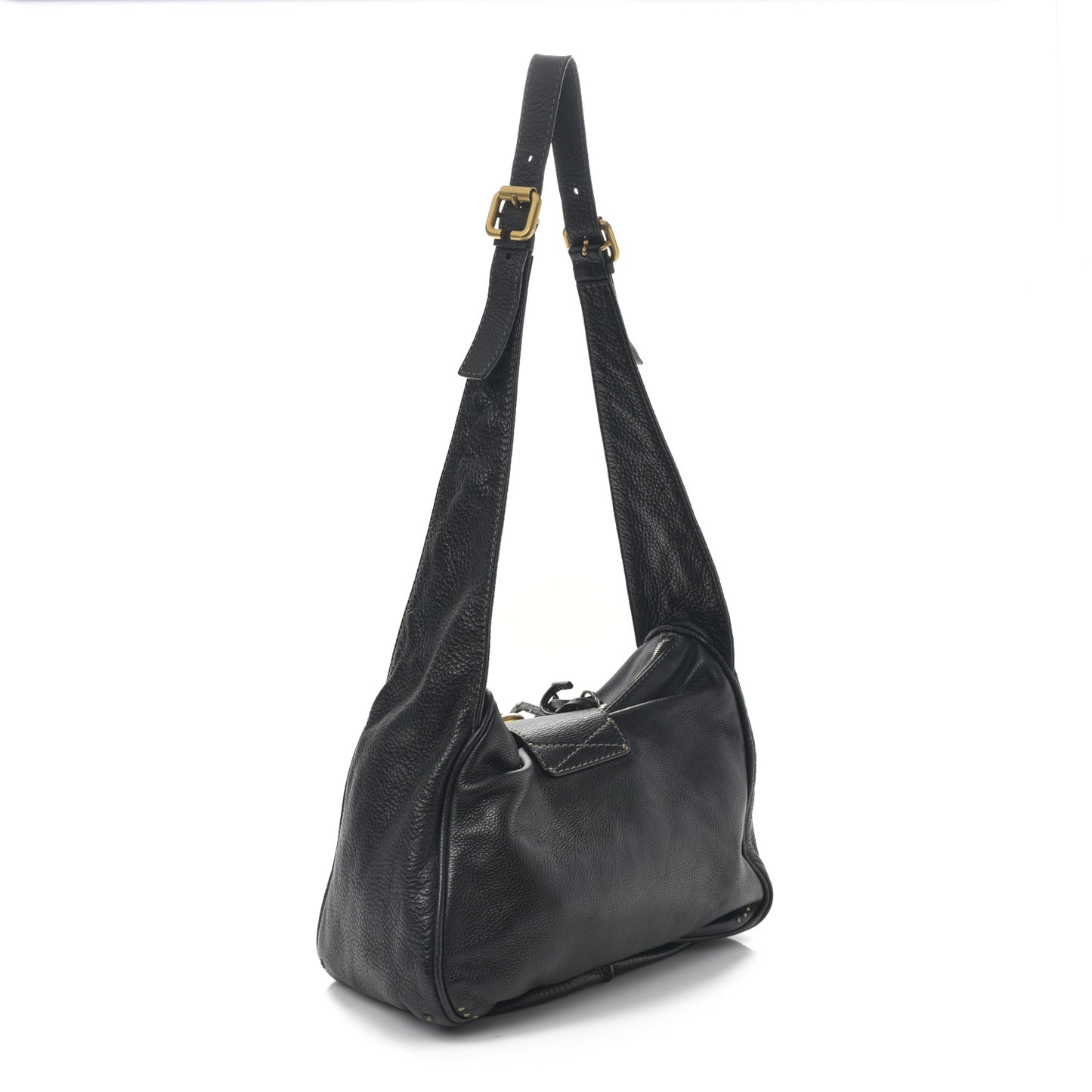 Calfskin Paddington Hobo Black
