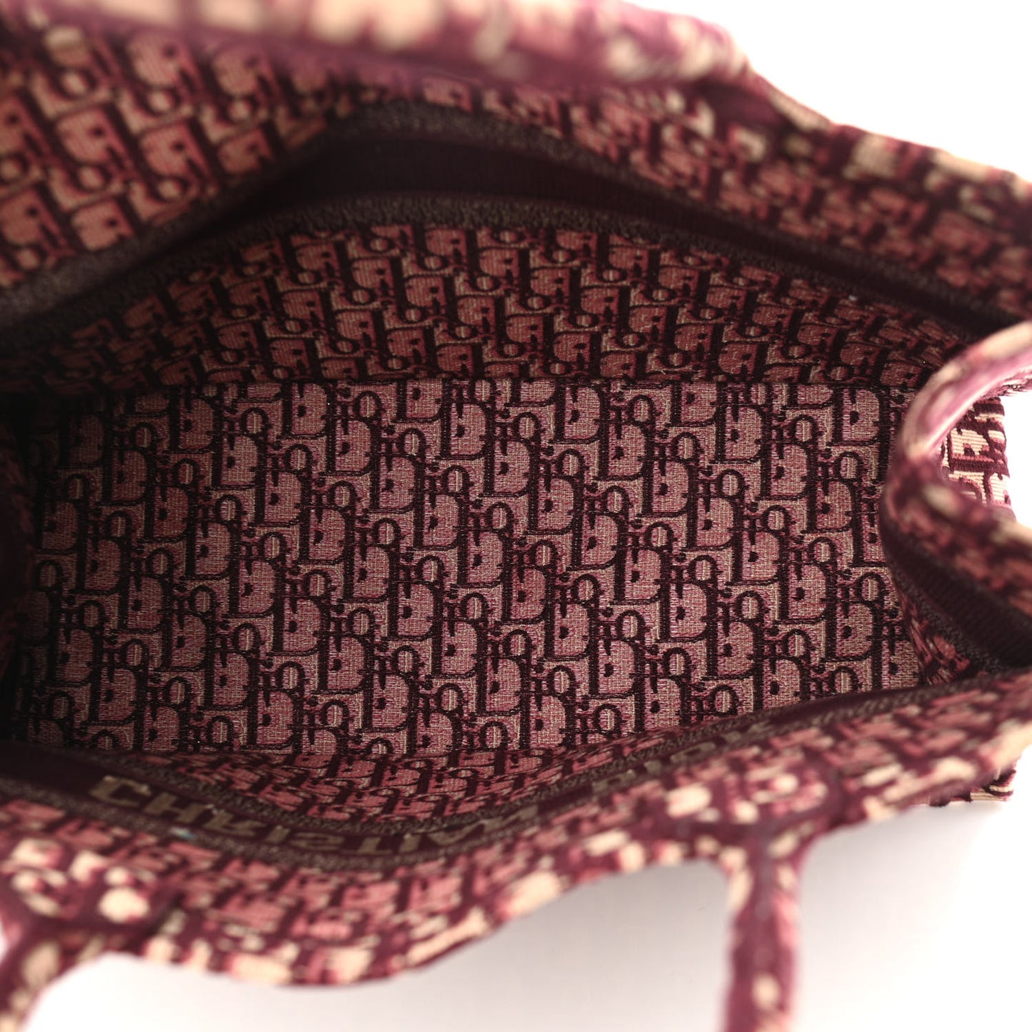 Oblique Large Book Tote Burgundy Multicolor