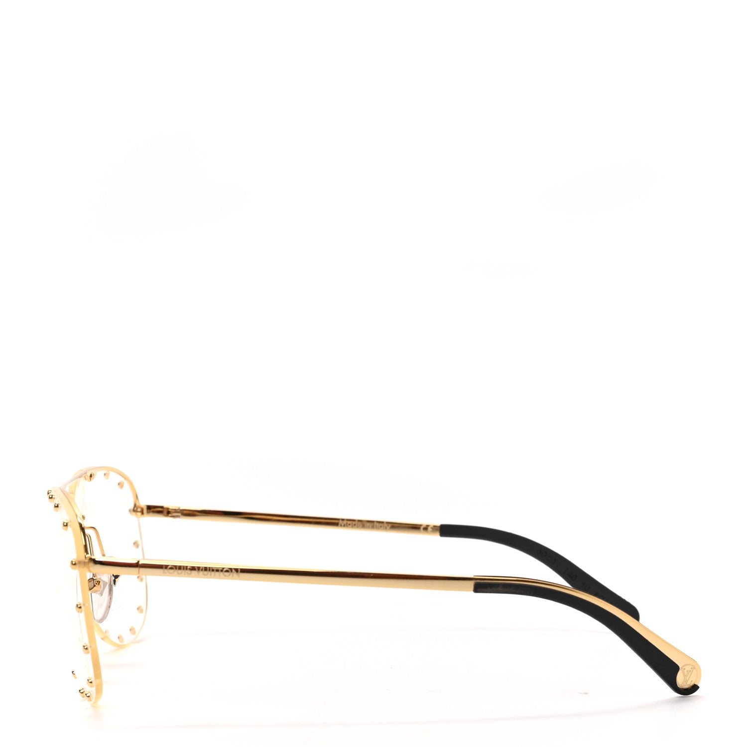 Louis Vuitton Metal The Party Aviator Sunglasses Z0997W Gold 3 of 6