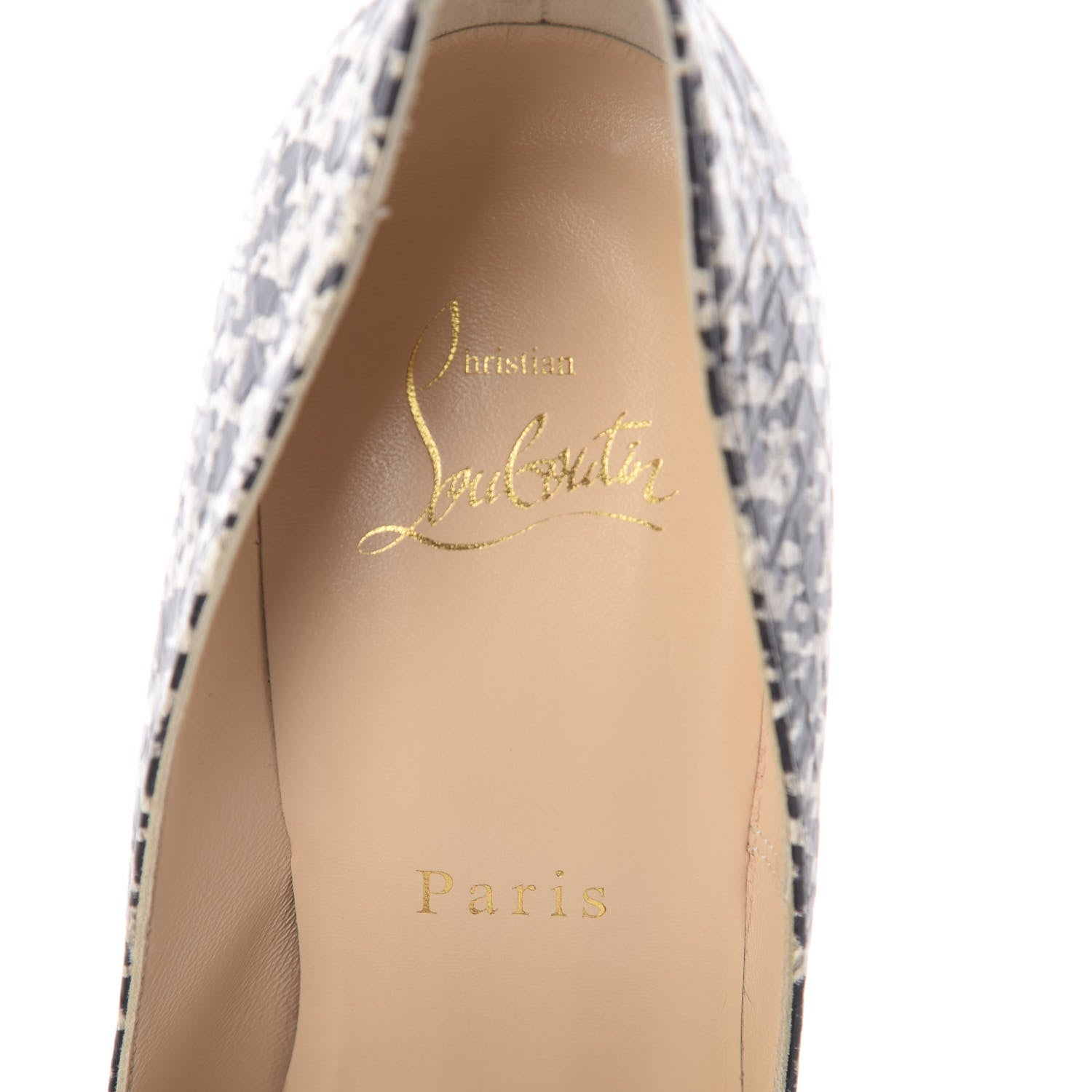 Christian Louboutin Watersnake So Kate 120 Pumps 37 Black White 6 of 7