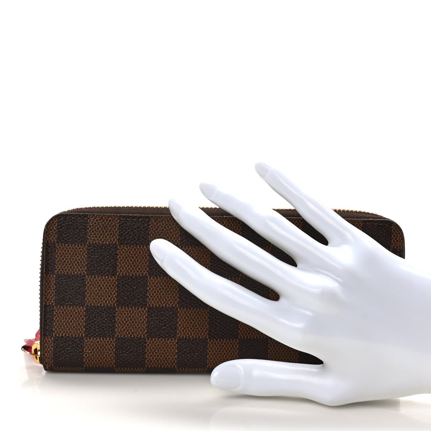 Damier Ebene Clemence Wallet Cherry