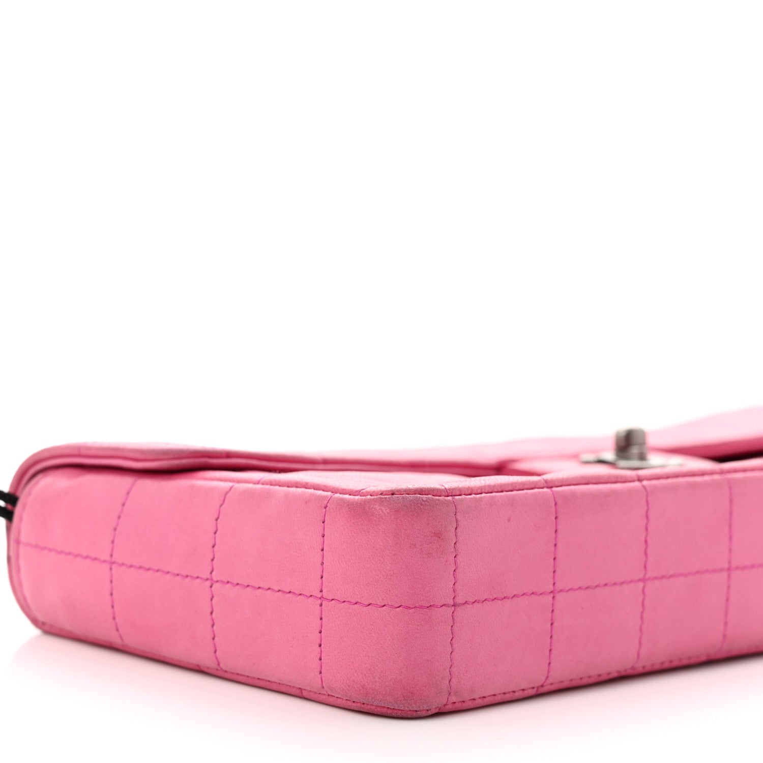 Chanel Lambskin East West Chocolate Bar Flap Pink 10 of 13