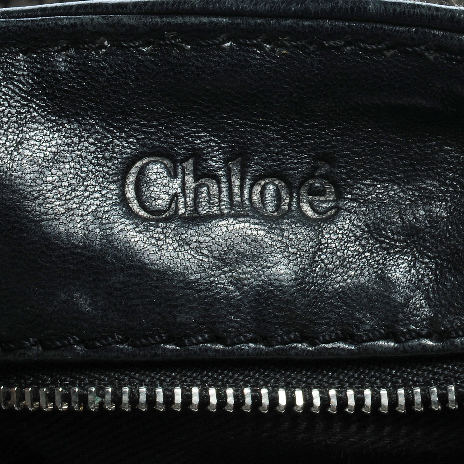 Chloe Leather Tweed Paddington Satchel Black 6 of 7