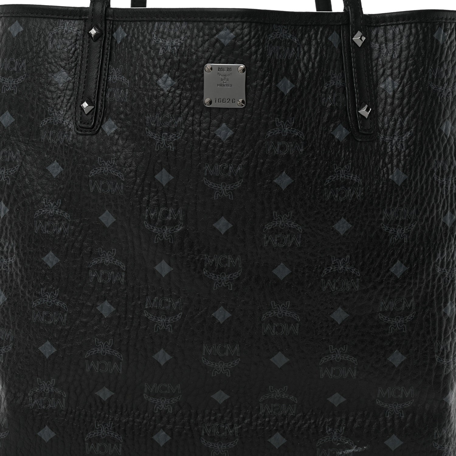 MCM Visetos Large Reversible Shopper Tote Black 11 of 19