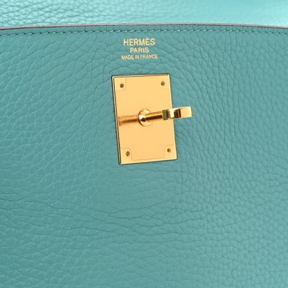 Hermes Togo Kelly Retourne 32 Bleu Atoll 5 of 19