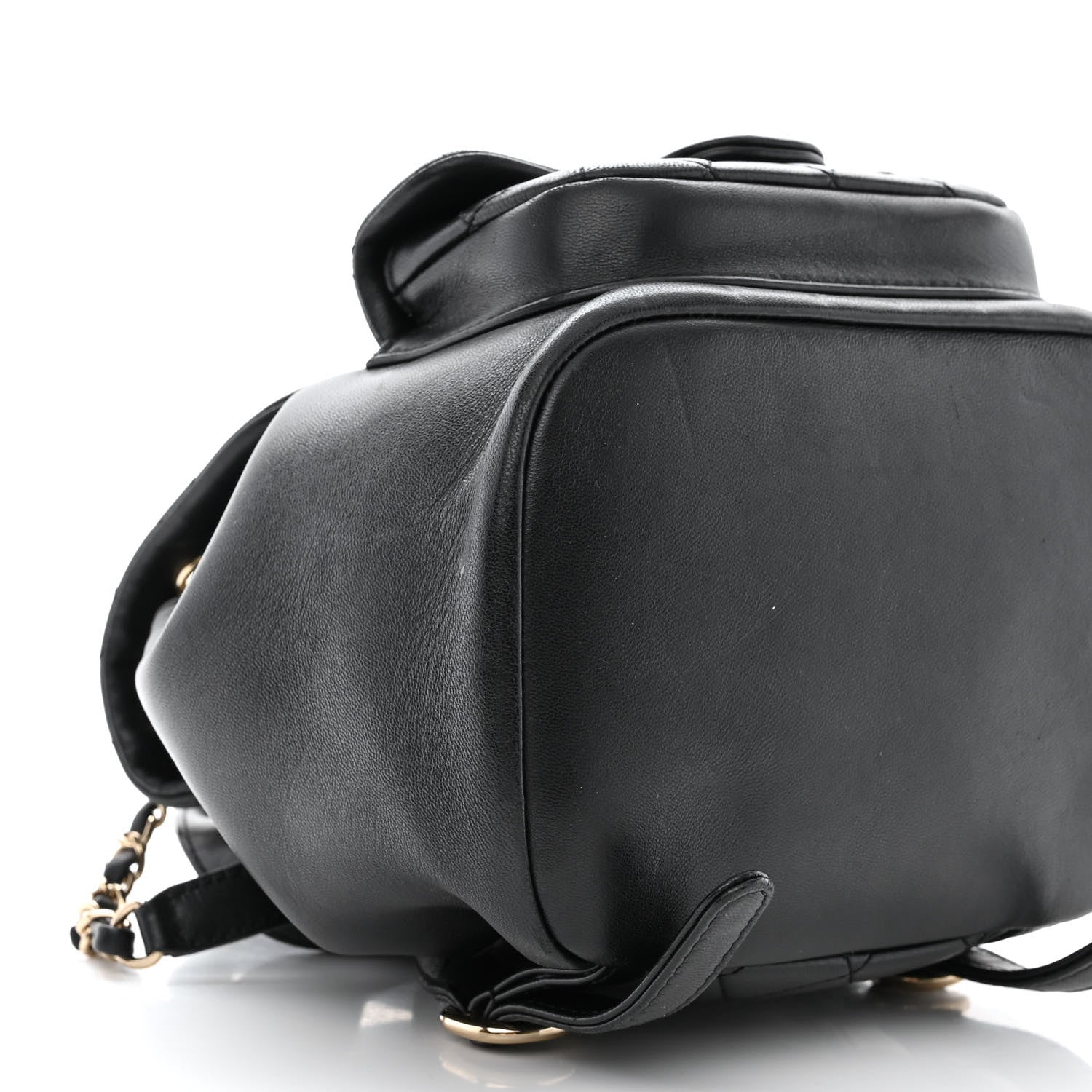 Chanel Lambskin Quilted Small Duma Drawstring Backpack Black 10 of 12