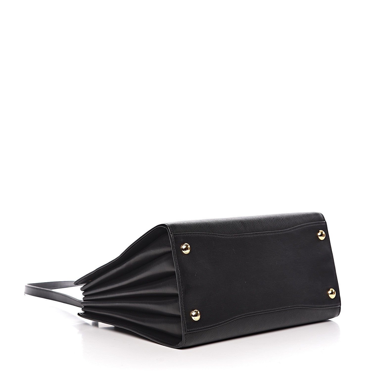 Prada Saffiano City Calfskin Medium Bibliothèque Top Handle Black 5 of 11