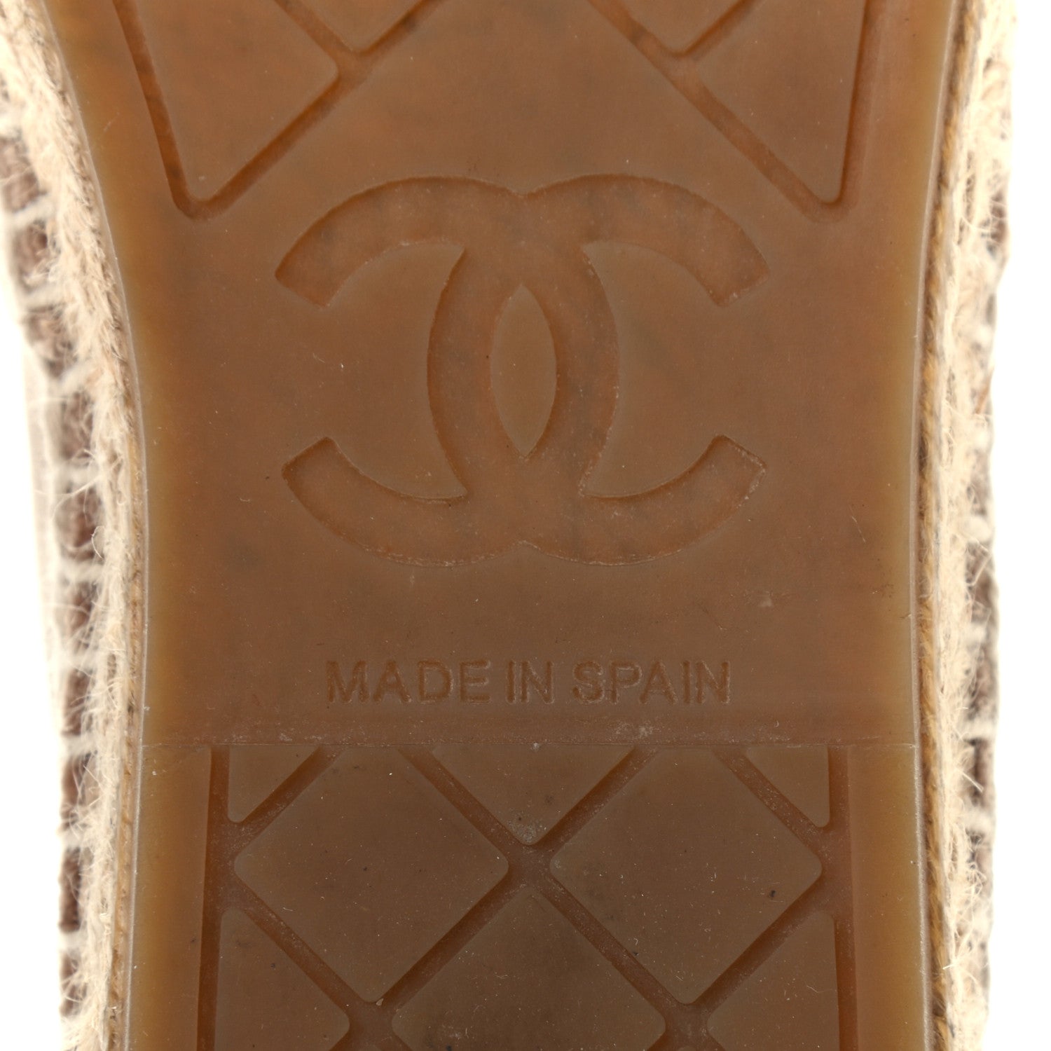 Chanel Velvet Logo Espadrilles 36 Beige Black 6 of 8