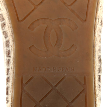 Chanel Velvet Logo Espadrilles 36 Beige Black 6 of 8