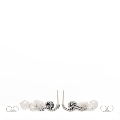 David Yurman Sterling Silver Pearl Copella Cluster Drop Earrings 3 of 5
