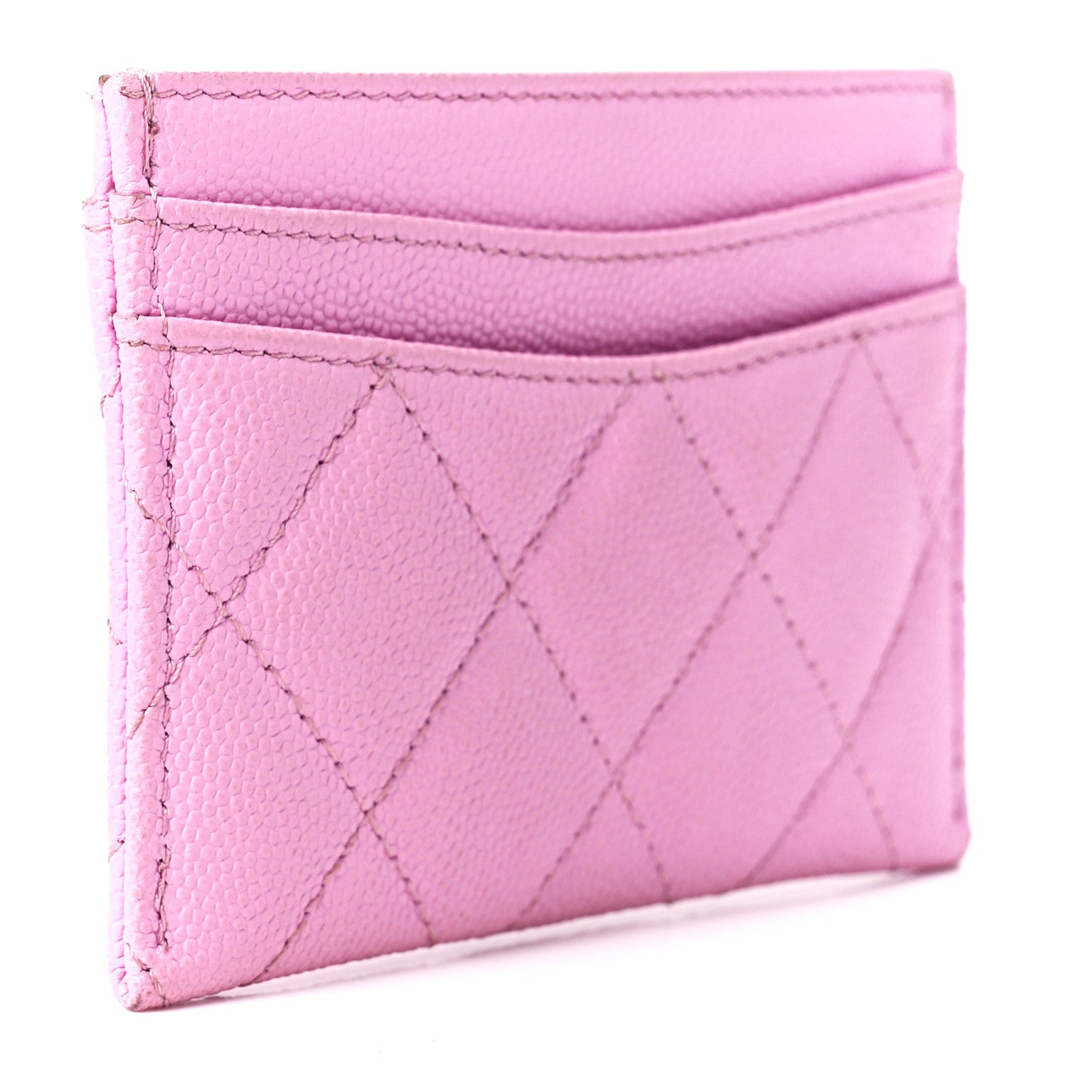 Chanel Caviar Quilted Card Holder Pink 3 of 13