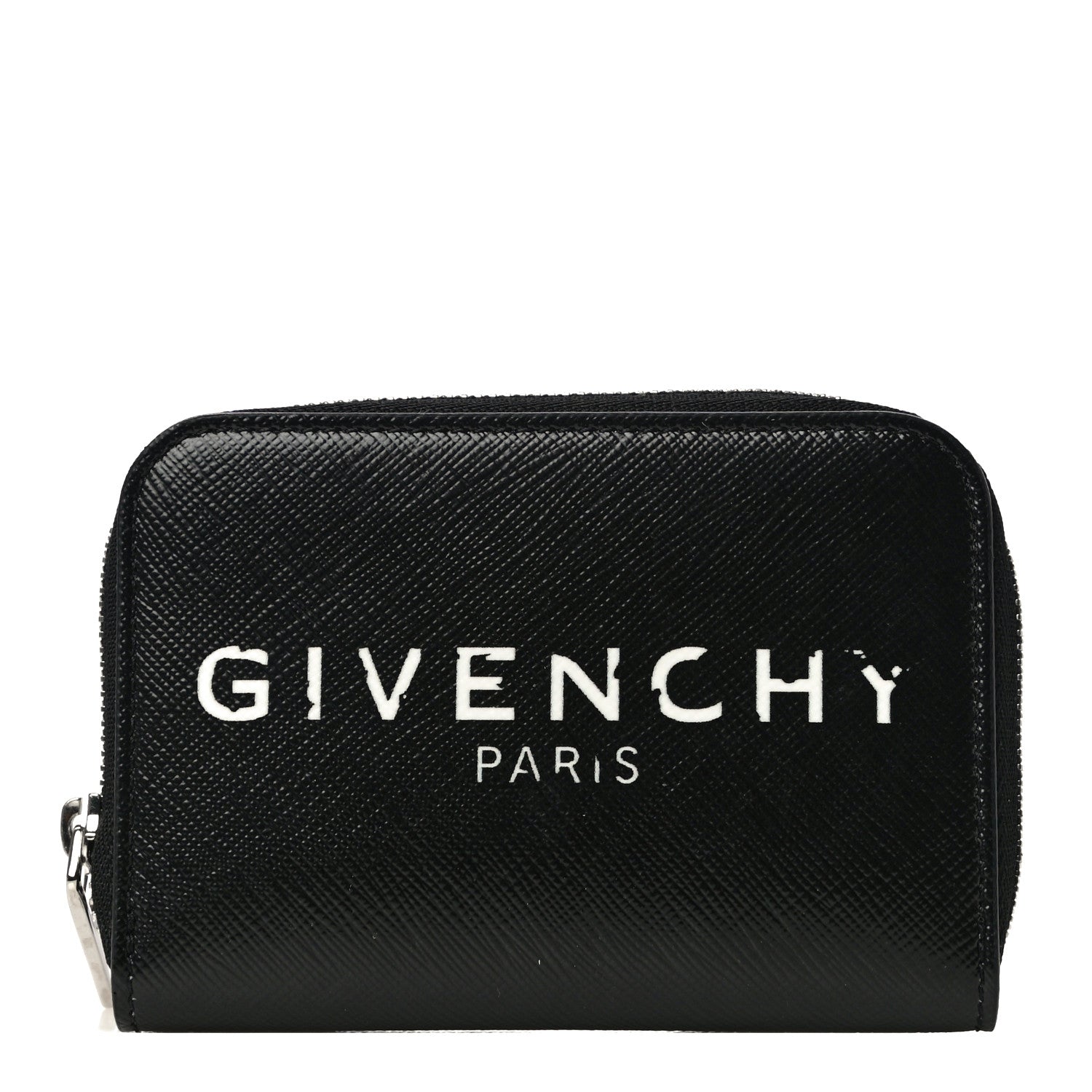 Givenchy Calfskin Logo Print Mini Zip Wallet Black 1 of 11