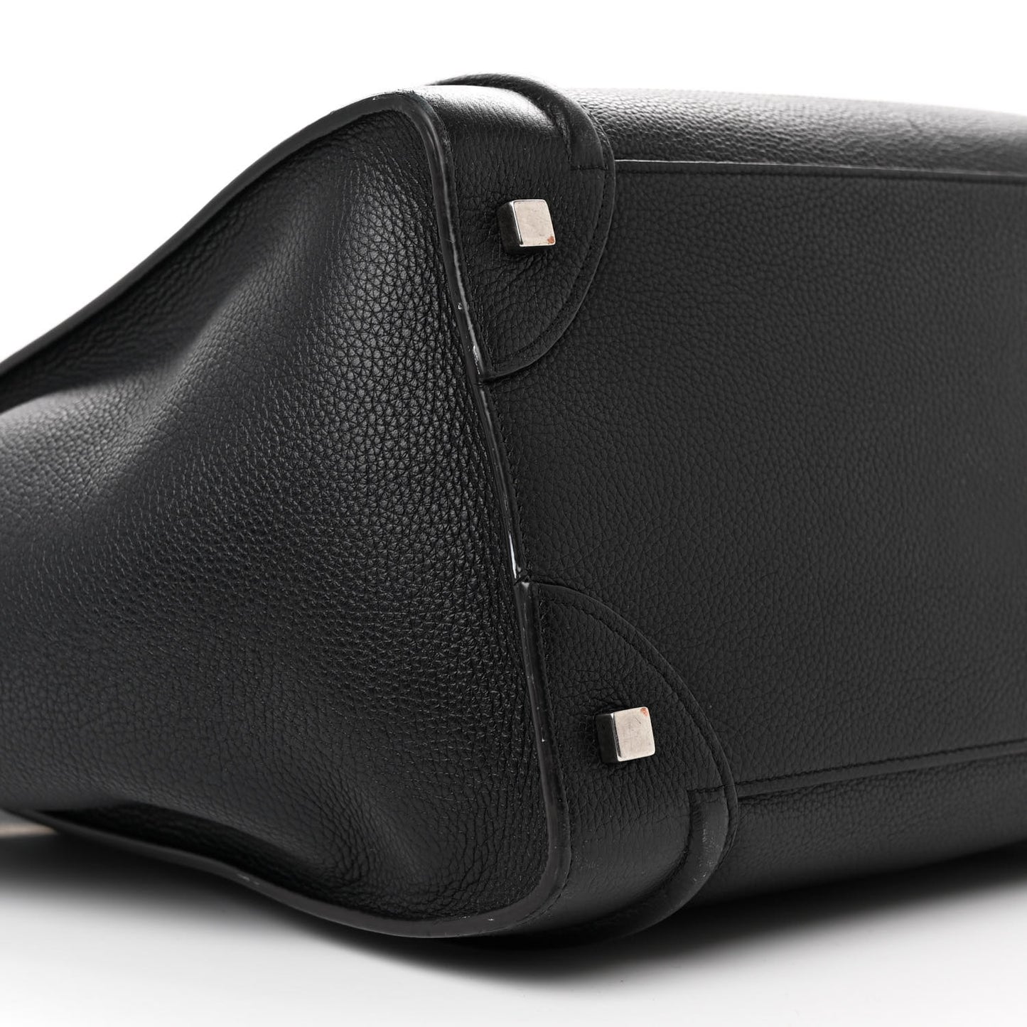 Drummed Calfskin Mini Luggage Black