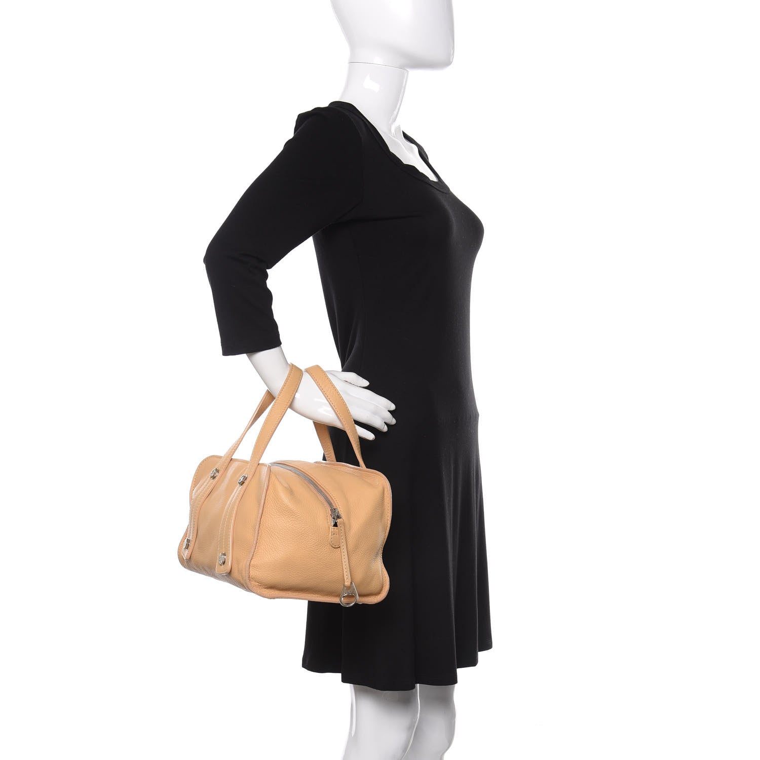 Chanel Deerskin Medium Bolt Bag Beige 2 of 13