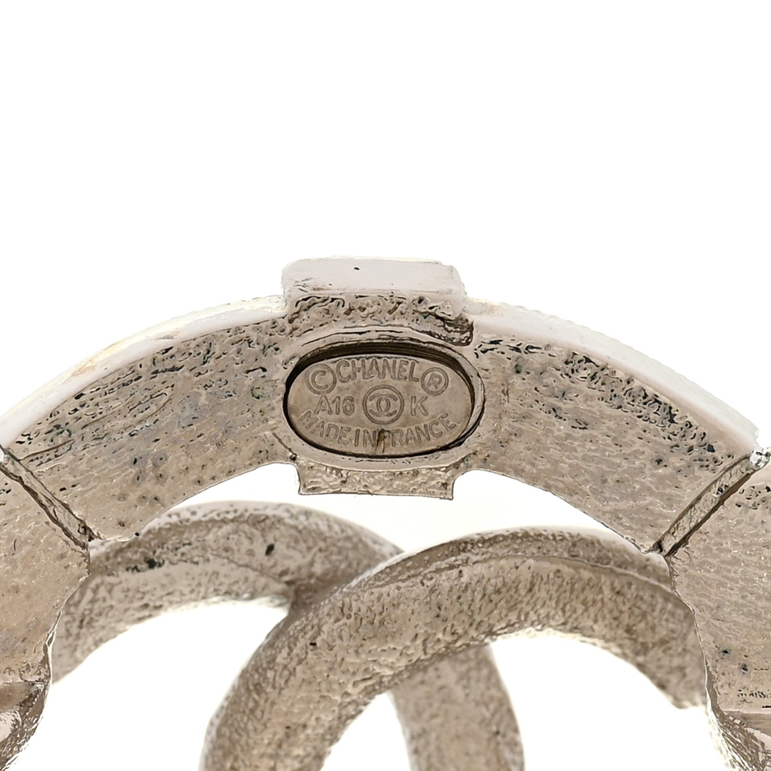 Chanel Crystal CC Cuff Silver Blue 4 of 4