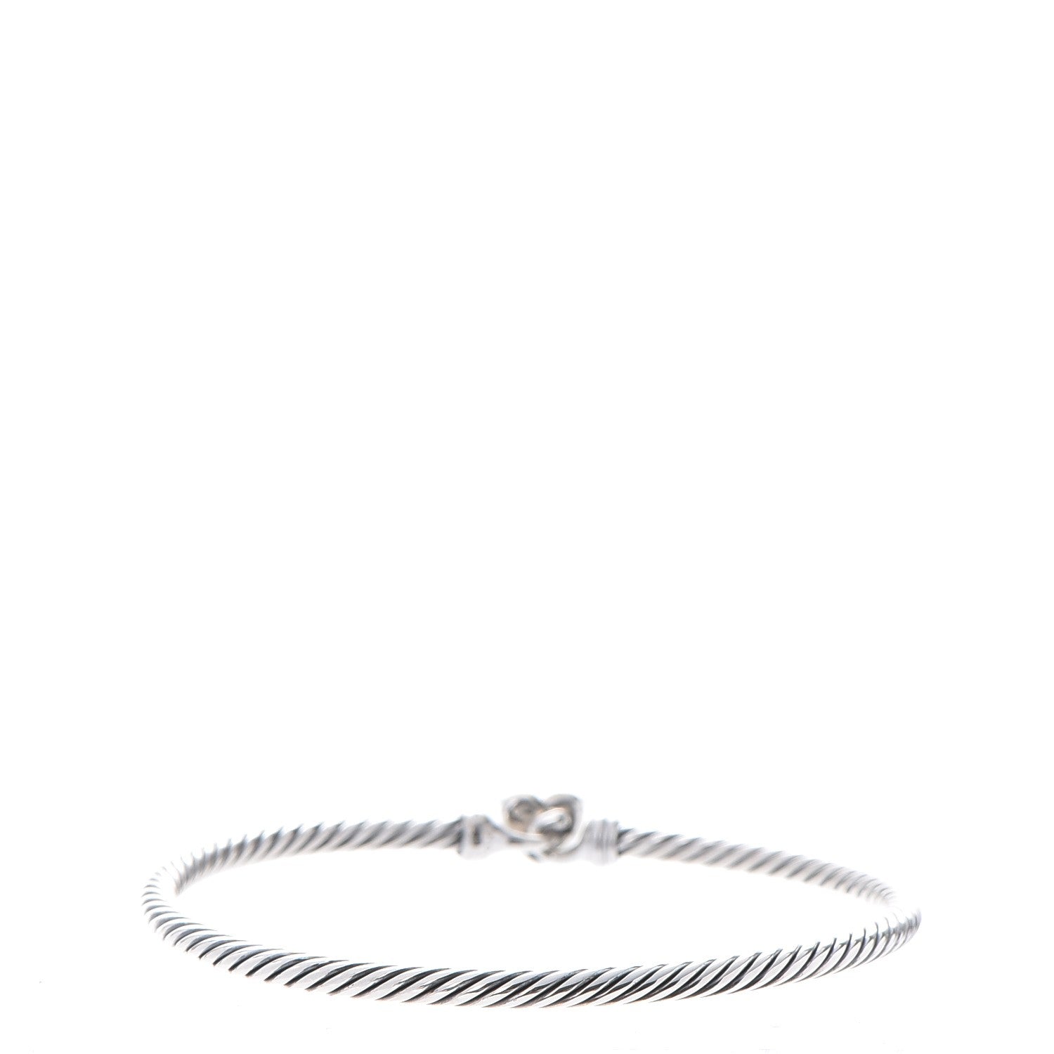 David Yurman Sterling Silver 18K Yellow Gold 3mm Cable Collectibles Heart Bracelet 3 of 4