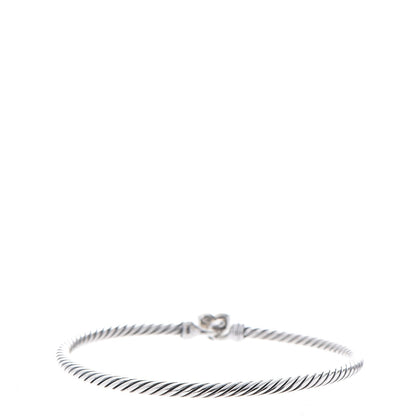 David Yurman Sterling Silver 18K Yellow Gold 3mm Cable Collectibles Heart Bracelet 3 of 4