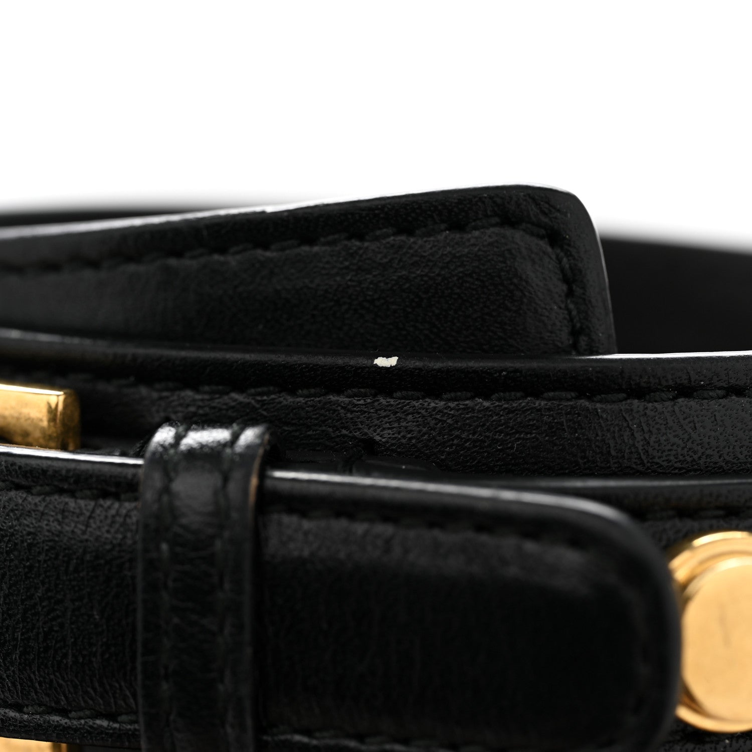 Saint Laurent Calfskin Boron Bracelet Black 7 of 10