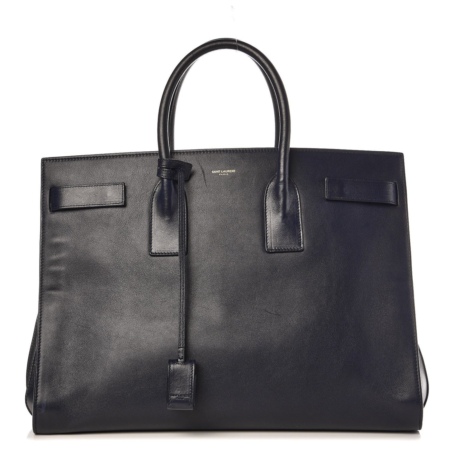 Calfskin Large Sac De Jour Carryall Navy Blue