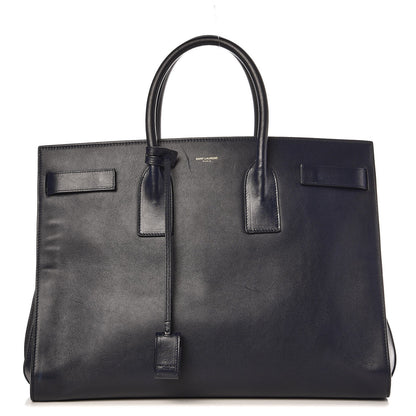 Saint Laurent Calfskin Large Sac De Jour Carryall Navy Blue 1 of 14