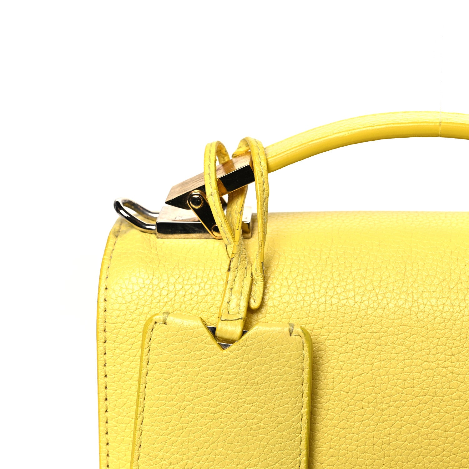 Balenciaga Grained Calfskin Le Dix Mini Soft Cartable Jaune Tournesol 11 of 12