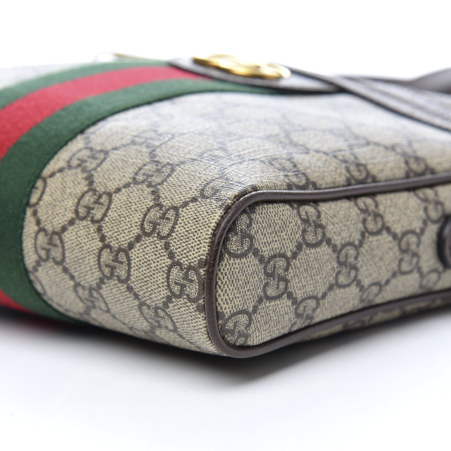 Gucci GG Supreme Monogram Web Small Ophidia Messenger Bag Brown 8 of 9