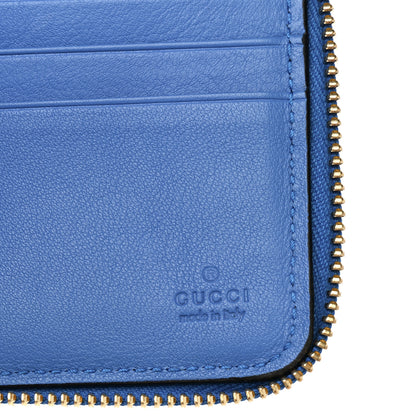 Gucci Vitello Eclipse Interlocking G Zip Around Card Case Wallet Bright Splash Carrot Orange 7 of 12