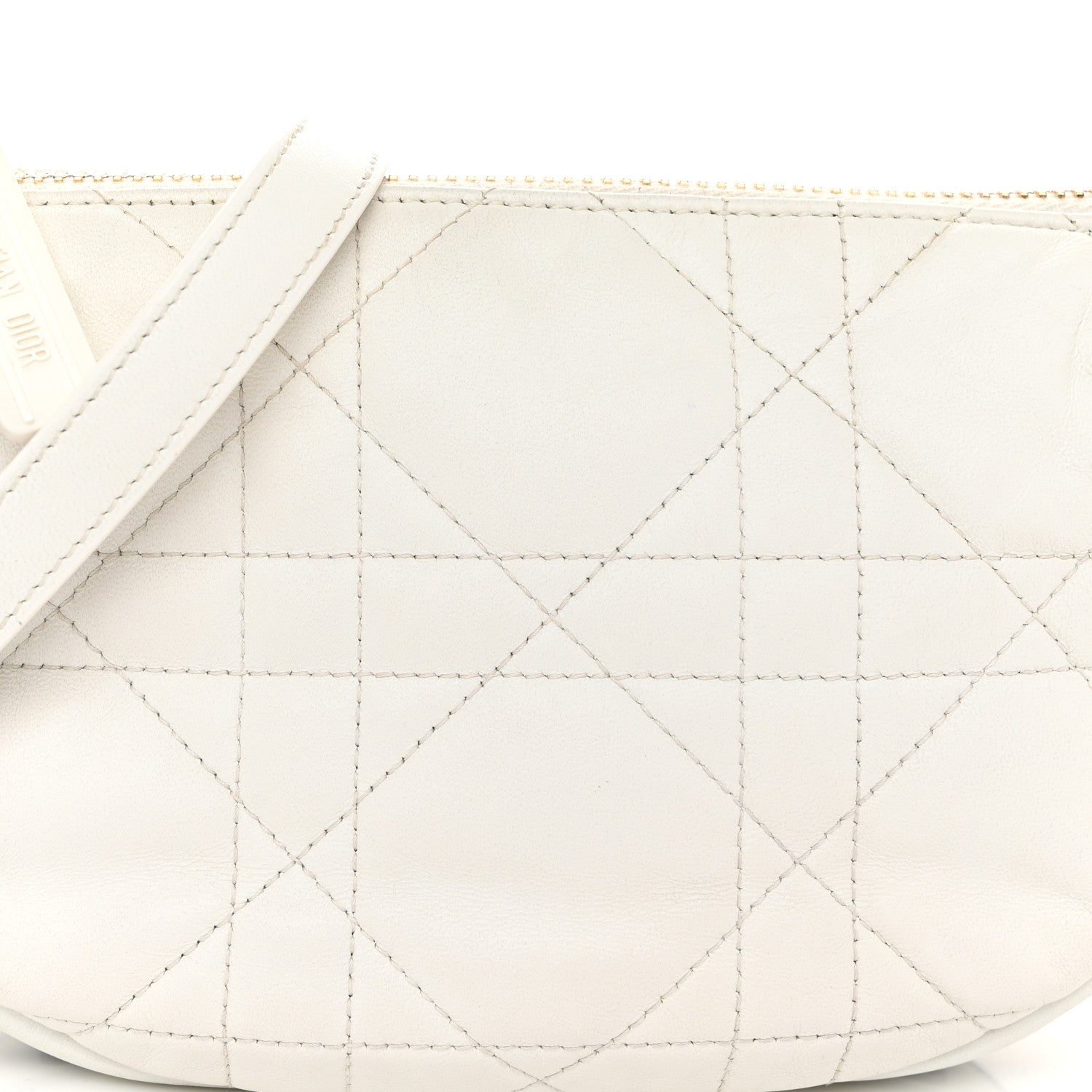 Christian Dior Lambskin Cannage Small Dior Vibe Hobo Bag White 9 of 11