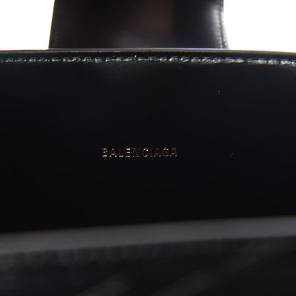 Balenciaga Calfskin Losange Monogram Embossed Medium Sharp Tote Black 8 of 10