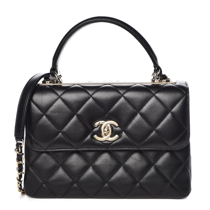 Chanel Lambskin Quilted Small Trendy CC Dual Handle Flap Bag Black 1 of 13
