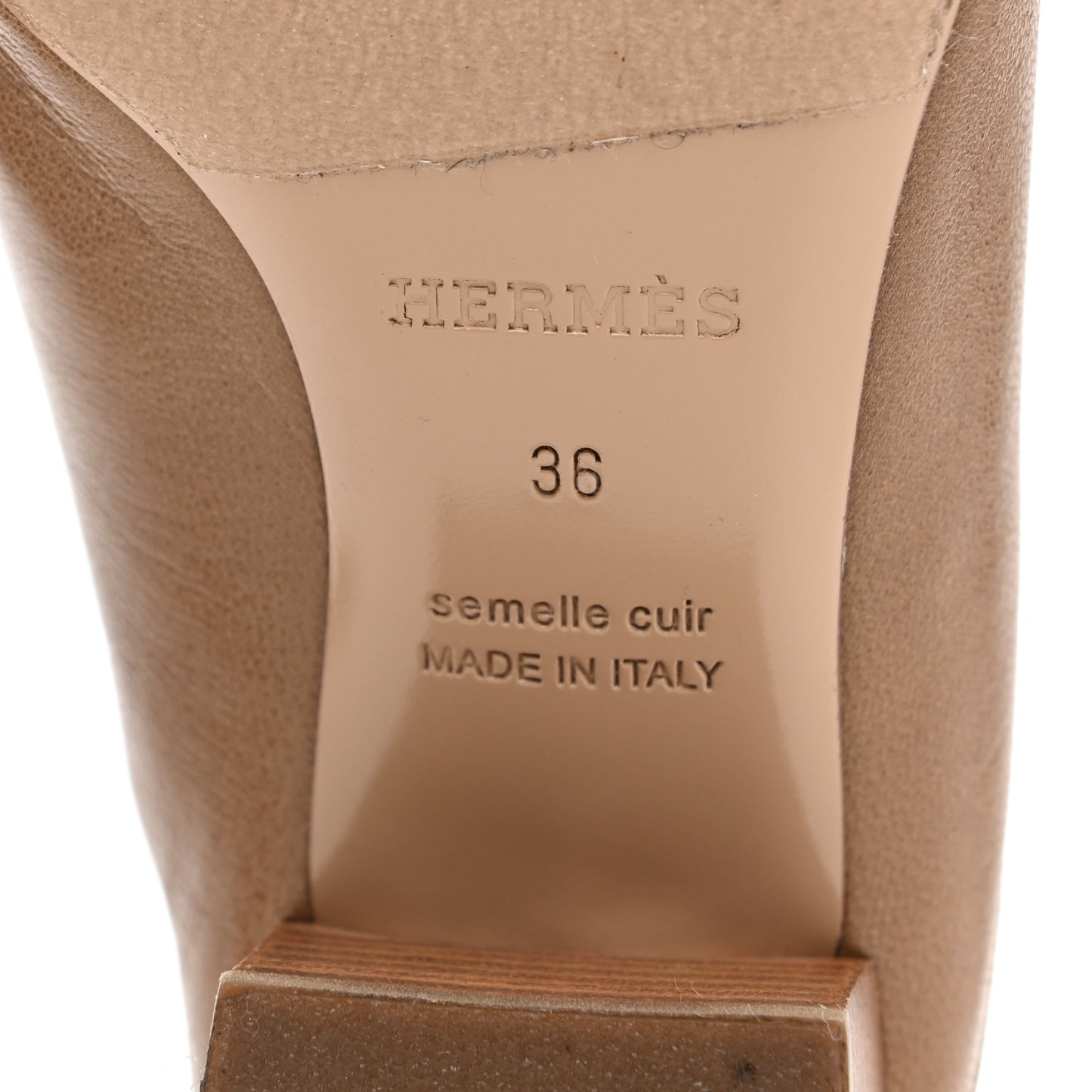 Goatskin Paradis Mules 36 Taupe
