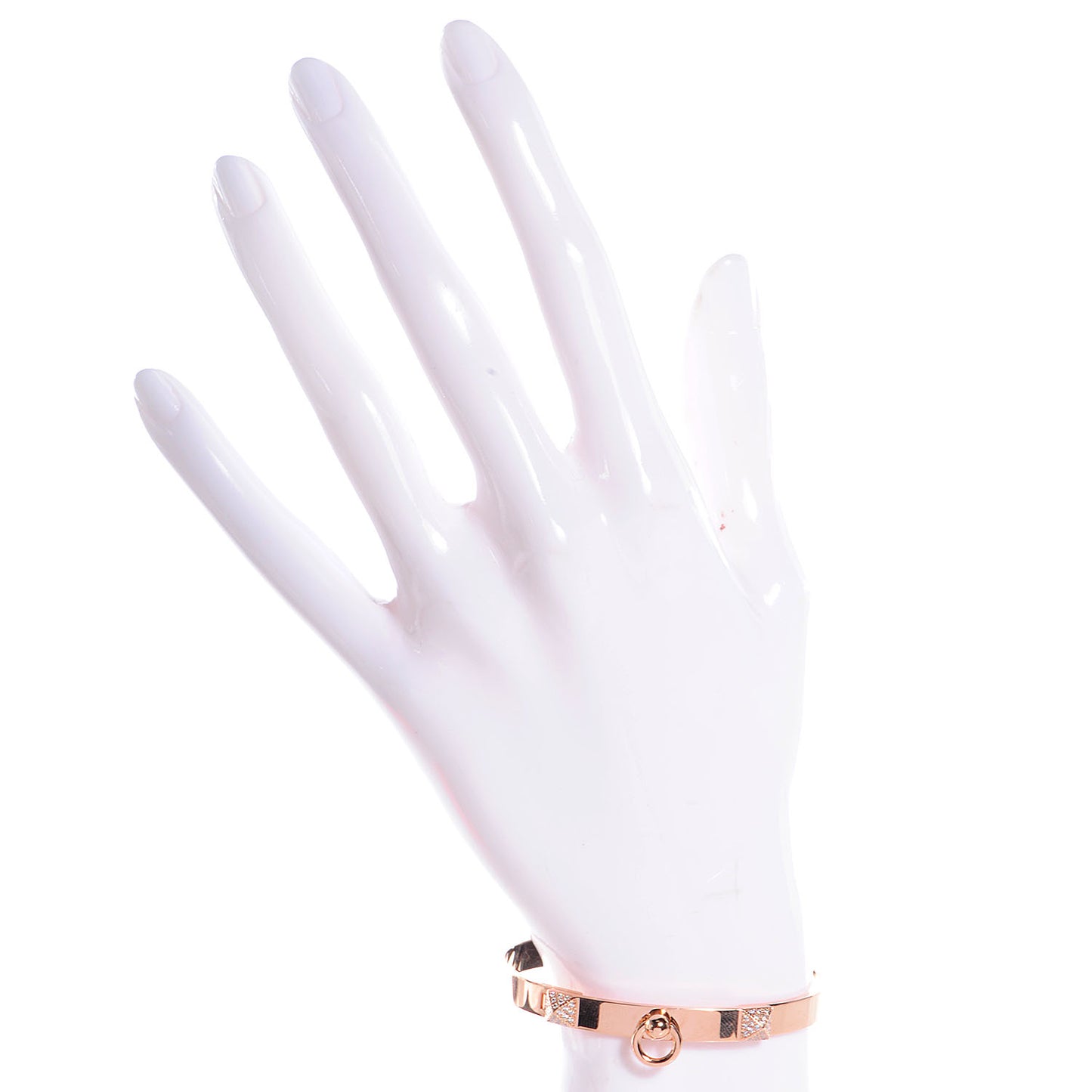18K Rose Gold Diamond PM Collier De Chien Bracelet SH