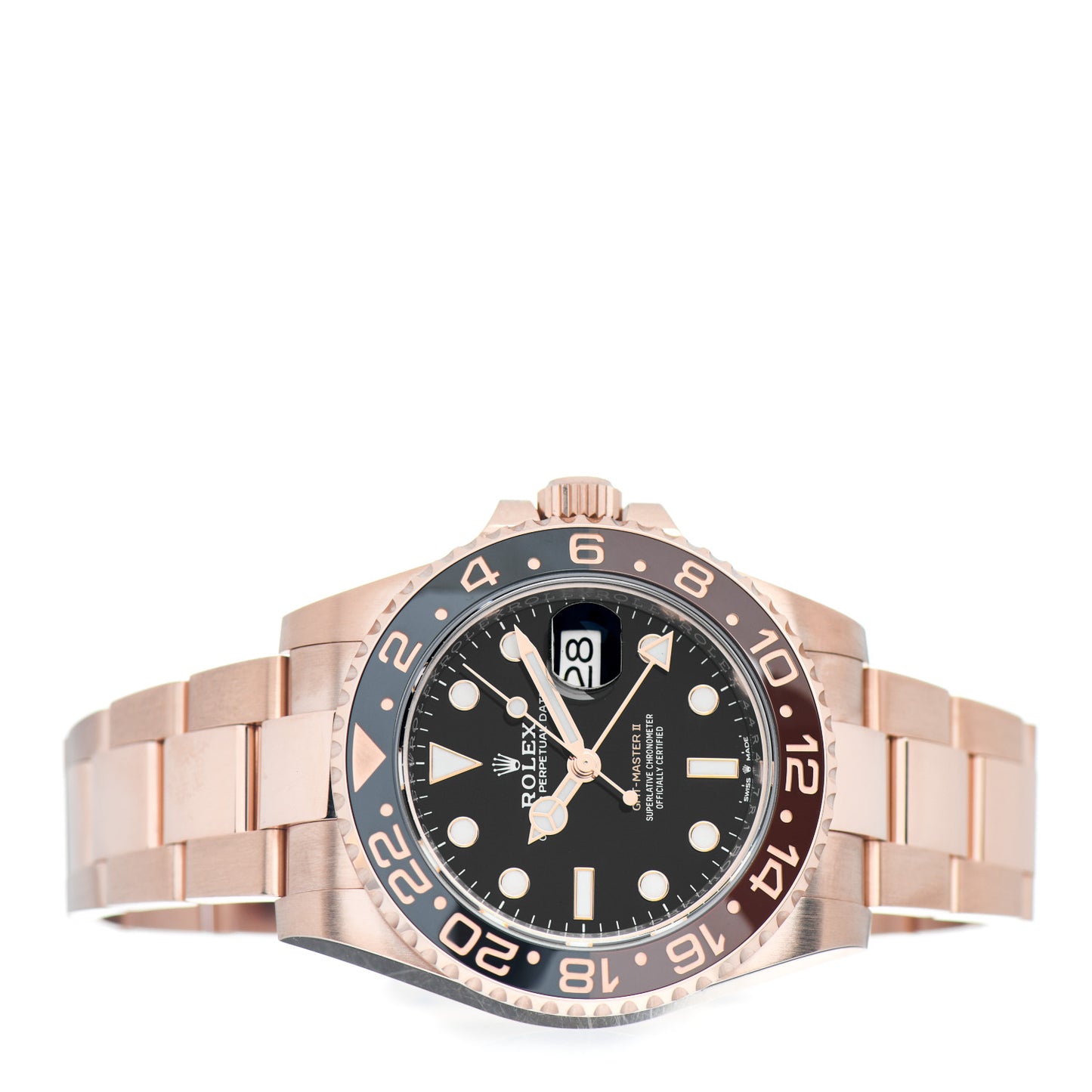 18K Everose Gold 40mm GMT-Master II Root Beer Watch 126715CHNR