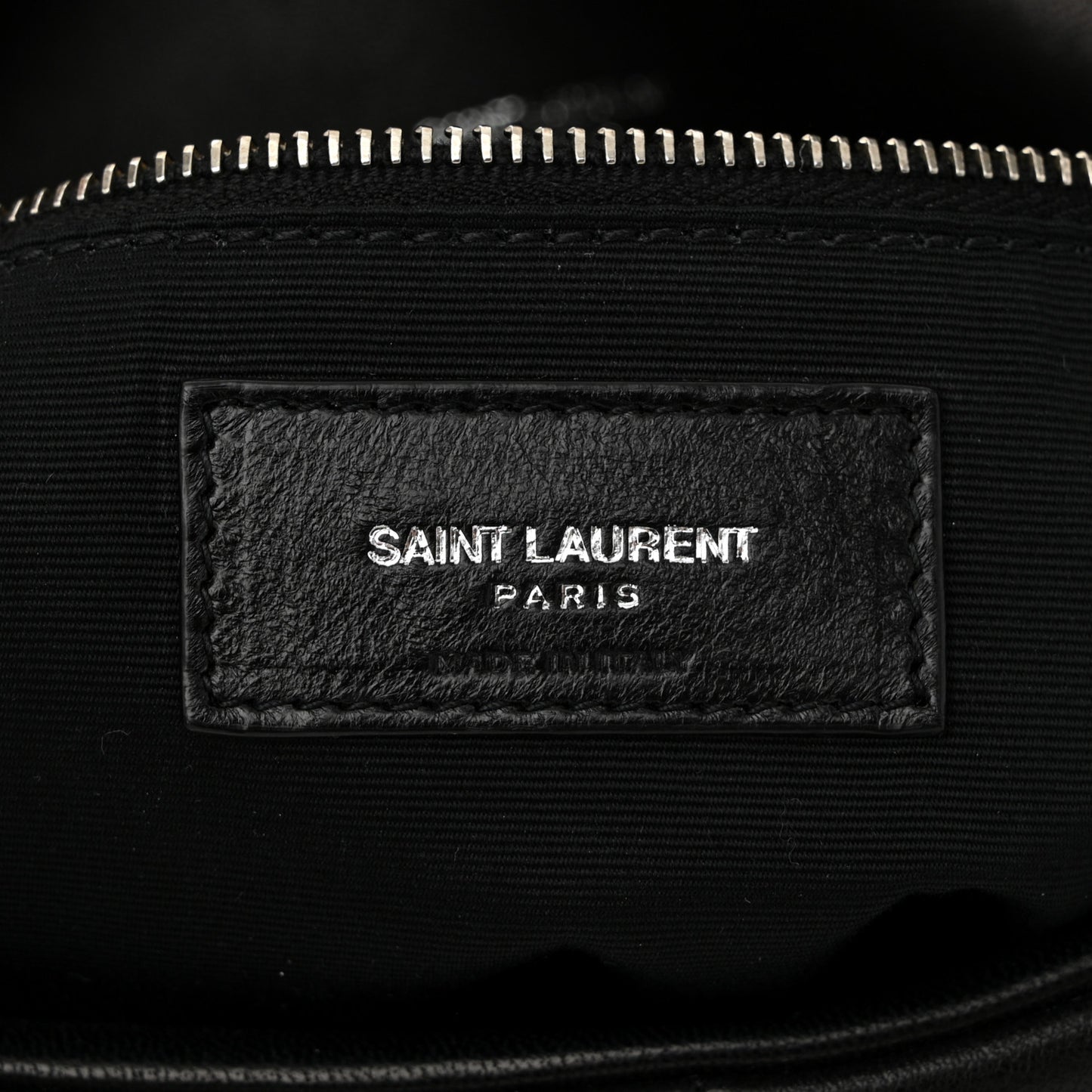 Lambskin Quilted Medium Loulou Puffer Monogram Chain Satchel Black