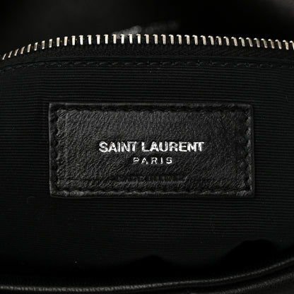 Saint Laurent Lambskin Quilted Medium Loulou Puffer Monogram Chain Satchel Black 6 of 10